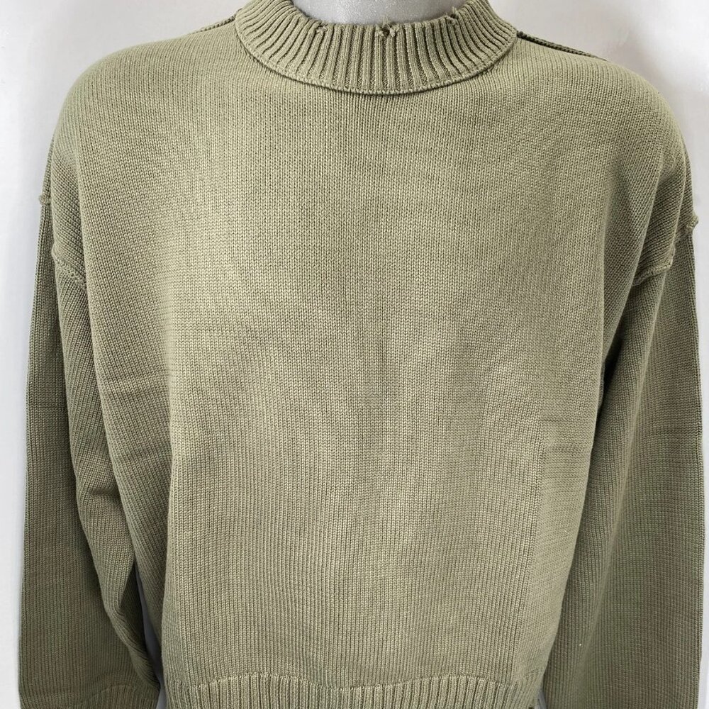 Scuffers Unisex Distressed Knit Sweater with Back Logo